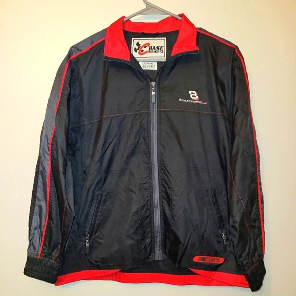 Dale Earnhardt Jr #8 Chase Authentics Jacket size youth L(14/16) black and red - Picture 1 of 8
